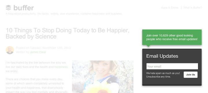 Buffer Email Opt-In