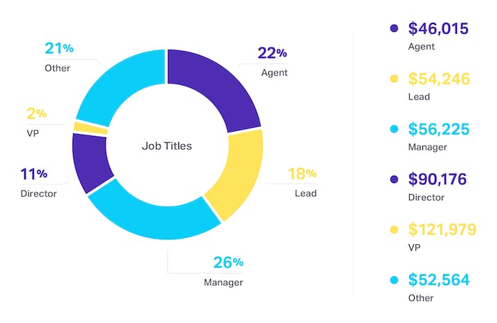 How support salaries breakdown by role