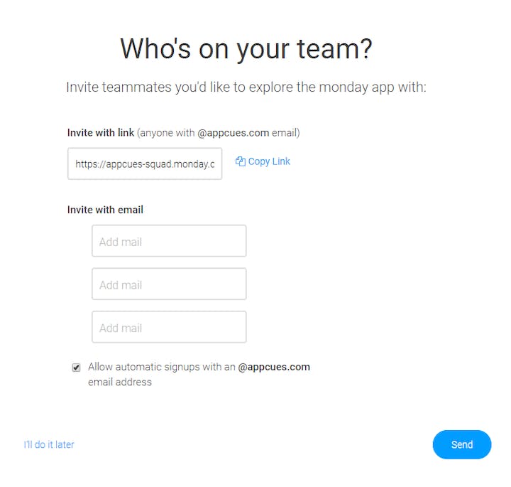 monday.com’s user invite