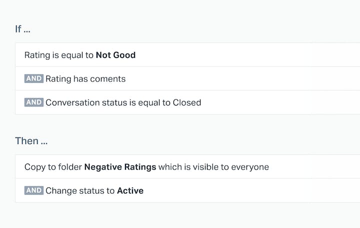negative comment workflow in help scout
