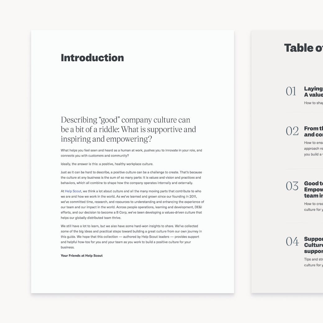 Help Scout Guide to Crafting Culture - Inside ebook