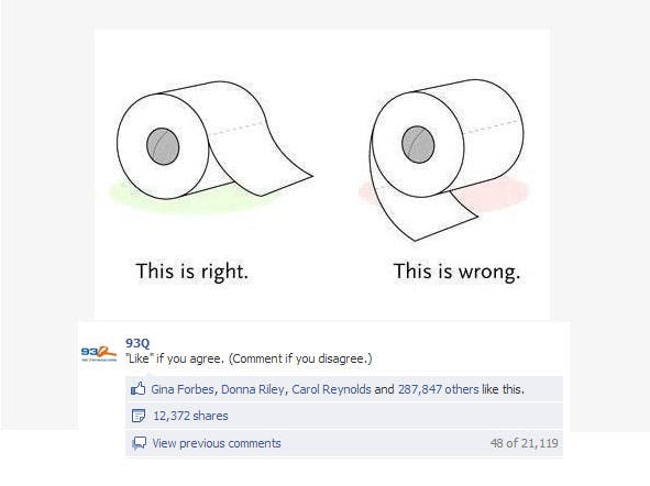 Toilet Paper Orientation