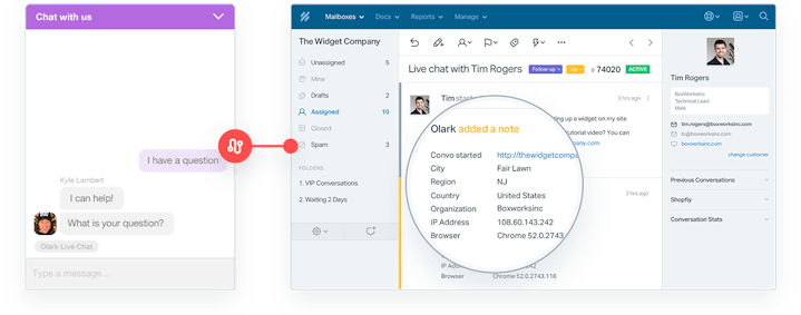 the help scout and olark integration